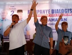 Warga Kelurahan Ponorogo Sambut Kedatangan Herman Deru Dan Calon Walikota Lubuklinggau Rachmat Hidayat Dan Rustam Effendi.